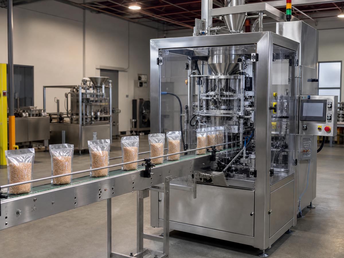 Automatic packaging machine and conveyor in factory